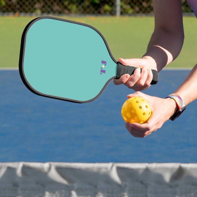 Aquamarines Personalisiertes Mit Monogramm Pickleball Schläger (InSitu)