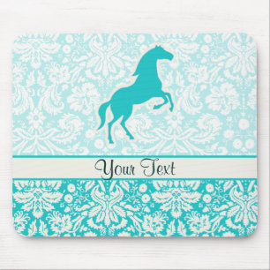 Aquamarines Pferd Mousepad