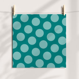 Aquamarines Polka Dot Muster Fotodruck