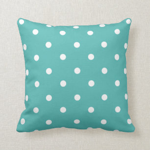 Aquamarines Polka-Punkt-Wohngestaltungthrow-Kissen Kissen