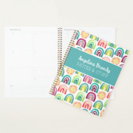 Aquamarines Rainbows & Suns Muster zurück zur Schu Planer