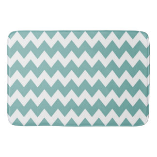 Aquamarines Retro buntes modernes Zickzack Badematte