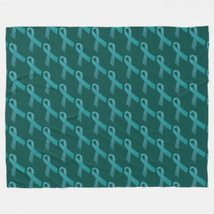 Aquamarines Ribbbons gepolstertes Muster Fleecedecke