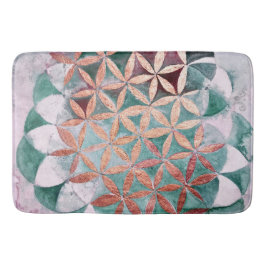 Aquamarines Rosa Pastellfarben Abstraktes Wasserfa Badematte