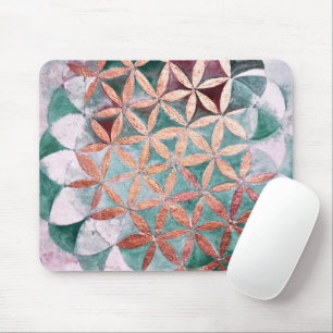 Aquamarines Rosa Pastellfarben Abstraktes Wasserfa Mousepad