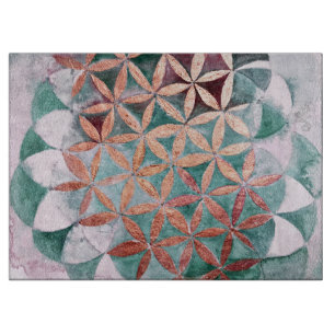 Aquamarines Rosa Pastellfarben Abstraktes Wasserfa Schneidebrett