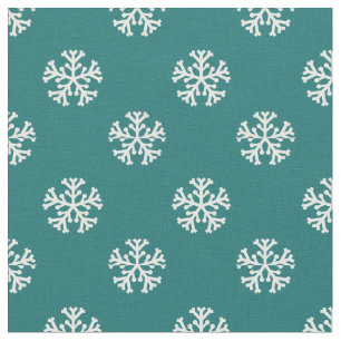 Aquamarines Schneeflockenmuster Stoff