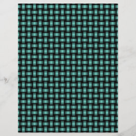 Aquamarines Schwarz-Weave-Muster Briefbogen