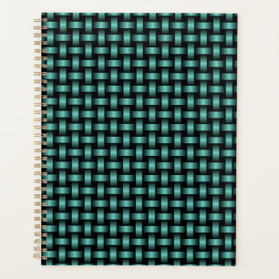 Aquamarines Schwarz-Weave-Muster Planer