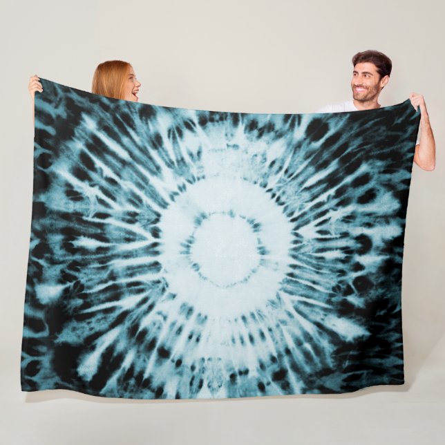Aquamarines schwarzes Blau der modernen trendy Fleecedecke (Beispiel)