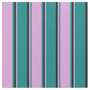 Aquamarines, schwarzes und schwarzes Linse-/Streif Stoff