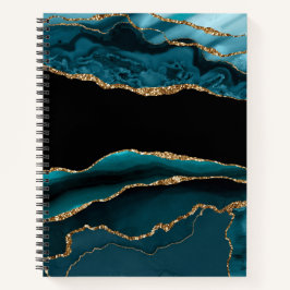 AQUAMARINES SCHWARZGOLD AGATE SIEHT AUS NOTIZBUCH