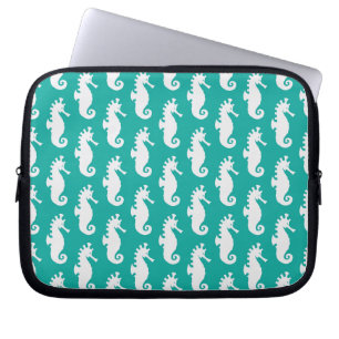 Aquamarines Seepferd Muster 1 Laptopschutzhülle