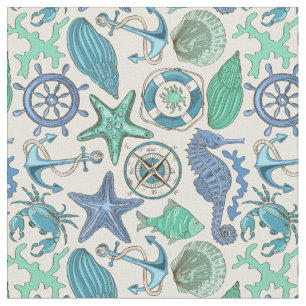 Aquamarines Seetier-Muster Stoff