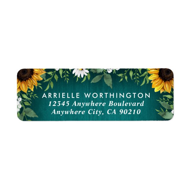 Aquamarines Sonnenblumen Land Rustikale Daisy Hoch (Vorne)