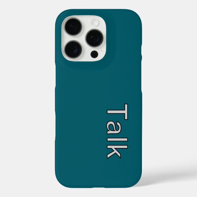 Aquamarines TALK-Logo iPhone 16 Pro Hülle (Rückseite)