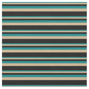 Aquamarines, Tan- und Schwarz-Streifen-Muster Stoff