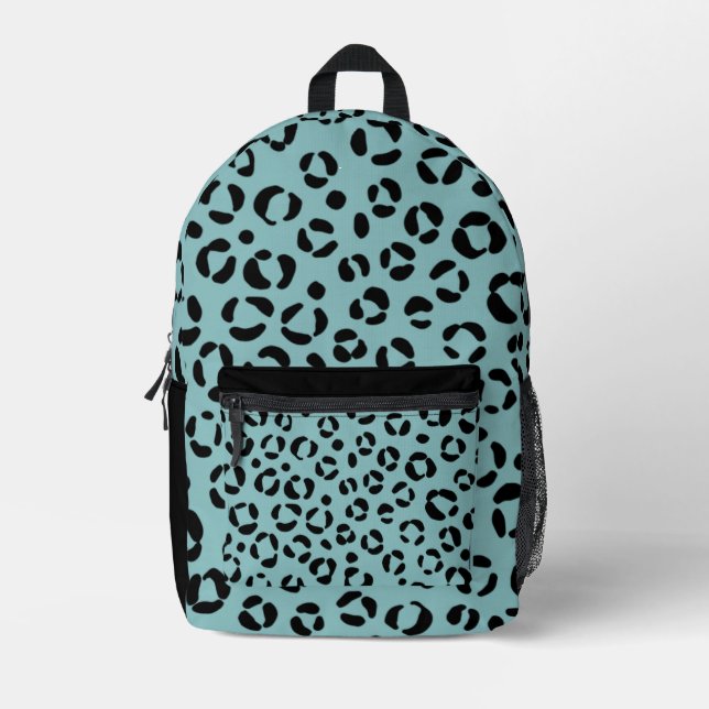 Aquamarines Tier Bedruckter Rucksack (Vorderseite)