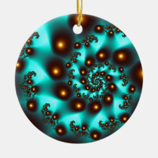 Aquamarines Trippy Abstrakt Fine Art Fraktal Keramikornament