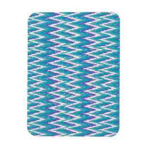 Aquamarines und Amethyst iKat ZigZag-Muster Magnet