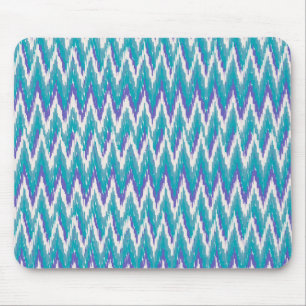 Aquamarines und Amethyst iKat ZigZag-Muster Mousepad