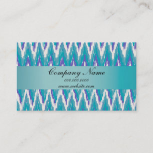 Aquamarines und Amethyst iKat ZigZag-Muster Visitenkarte