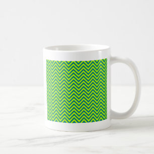 Aquamarines und glänzendes Zickzack Muster Kaffeetasse