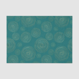Aquamarines und golddoodle Muster Seidenpapier