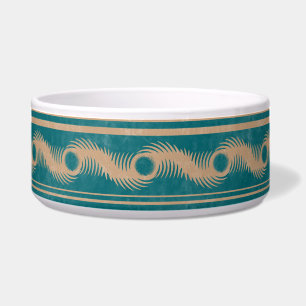 Aquamarines und karamellisches spiralförmiges Stre Napf