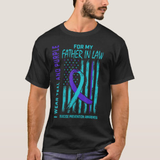 Aquamarines und Lila Selbstmordbewusstsein Shirt V