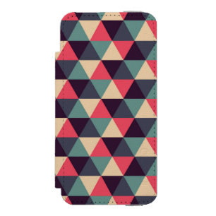 Aquamarines und rosa Dreieck-Muster Incipio Watson™ iPhone 5 Geldbörsen Hülle