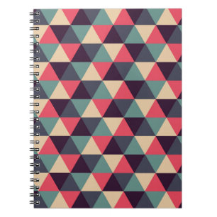 Aquamarines und rosa Dreieck-Muster Notizblock