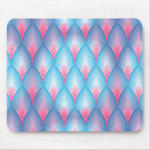 Aquamarines und rosa Petrolmuster Mousepad