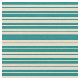Aquamarines und Tan Muster der Streifen Stoff
