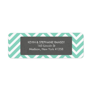 Aquamarines und weißes Zickzack