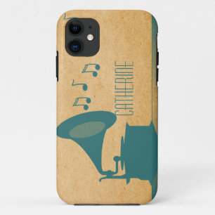 Aquamarines Vintages Gramophon BT ID iPhone 5 Fall Case-Mate iPhone Hülle