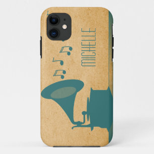 Aquamarines Vintages Gramophon BT iPhone 5 Fall Case-Mate iPhone Hülle