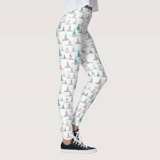 Aquamarines Weihnachtsbaummuster#5 ID1009 Leggings