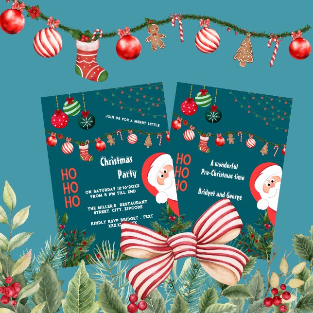 Aquamarines Weihnachtsfest & Ornamente Weihnachten Einladung (Von Creator hochgeladen)