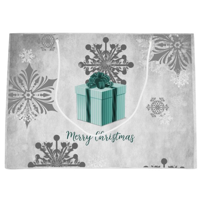 Aquamarines Weihnachtsgeschenk Große Geschenktüte (Vorderseite)