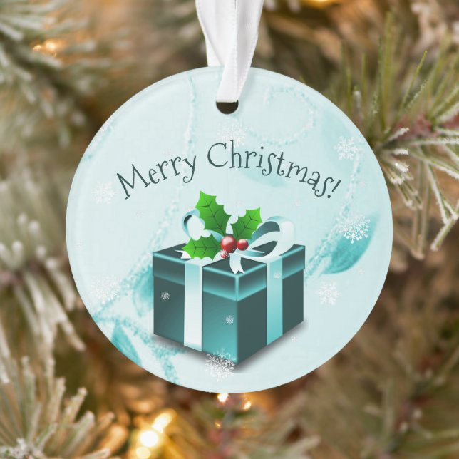 Aquamarines Weihnachtsgeschenk Ornament (Baum)