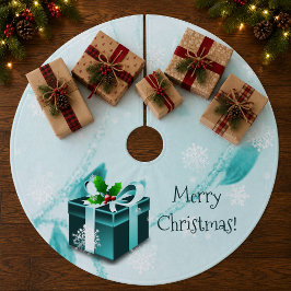 Aquamarines Weihnachtsgeschenk Treppenhaus Fleece Weihnachtsbaumdecke