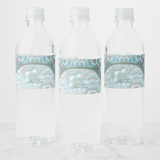 Aquamarines weißes Blumenwasser (Flaschen)