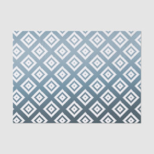 Aquamarines weißes Tribal Aztec Seidenpapier