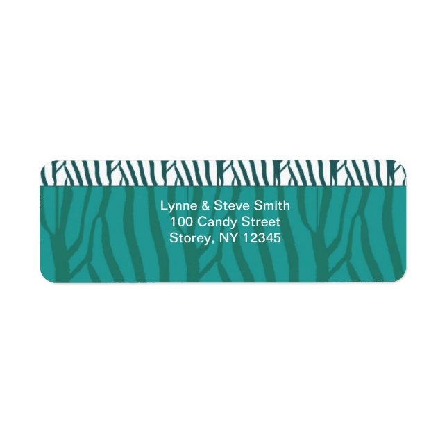 Aquamarines Zebra-Muster (Vorne)