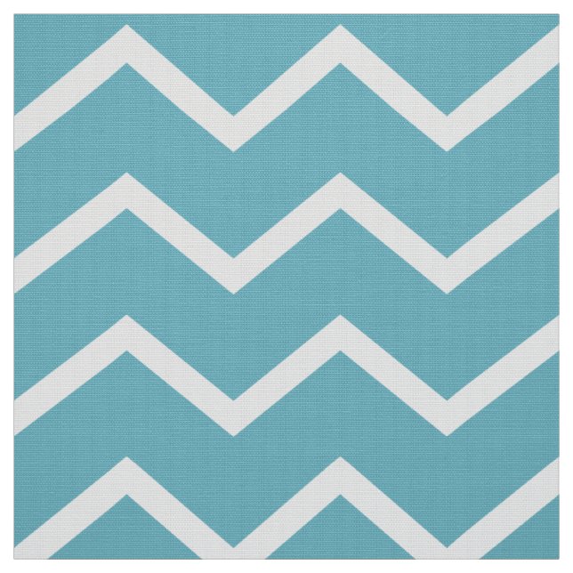 Aquamarines Zickzack Upholstergewebe Stoff (Muster)