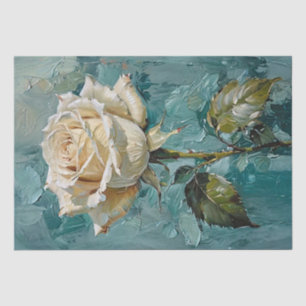 Aquamarines Zierpapier für Blumenmuster der Rose " Seidenpapier