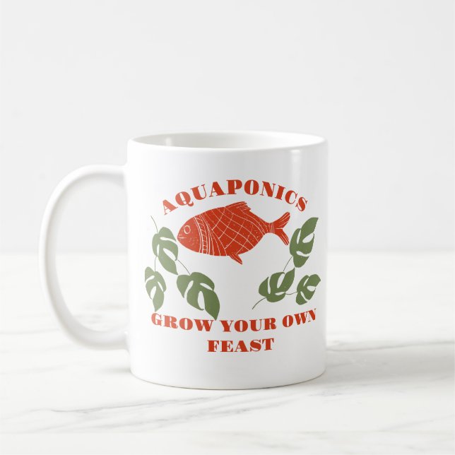 Aquaponics bauen Ihr eigenes Fest an Kaffeetasse (Links)