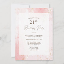 Aquarell 21. Geburtstag Party