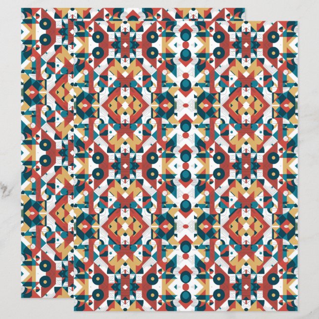 Aquarell Abstrakt 17 Scrapbook Paper (Vorne/Hinten)